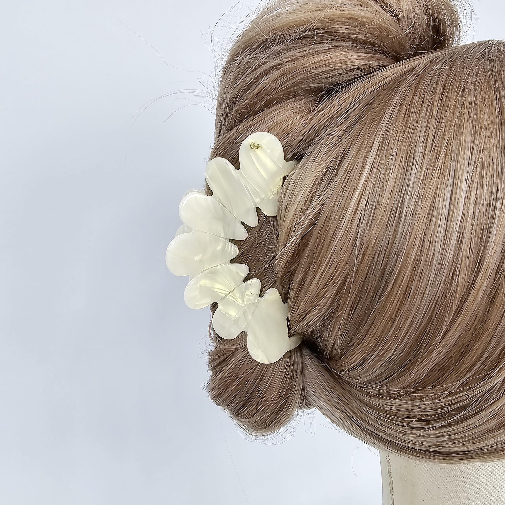 Art Big Crown Hair Claw Clip for Updo (4.1 Inch) / Elegance French Hair Pin / Hair Barrette for Woman