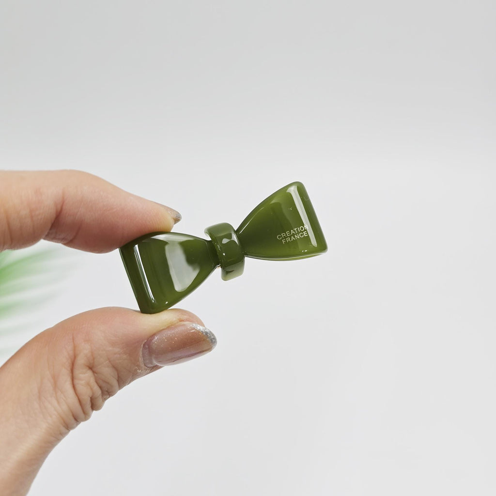 Mini Ribbon Hair Claw Clip (1.8 Inch) / Tortoise Shell Frech Pin / Alligator Hair Clip for Woman