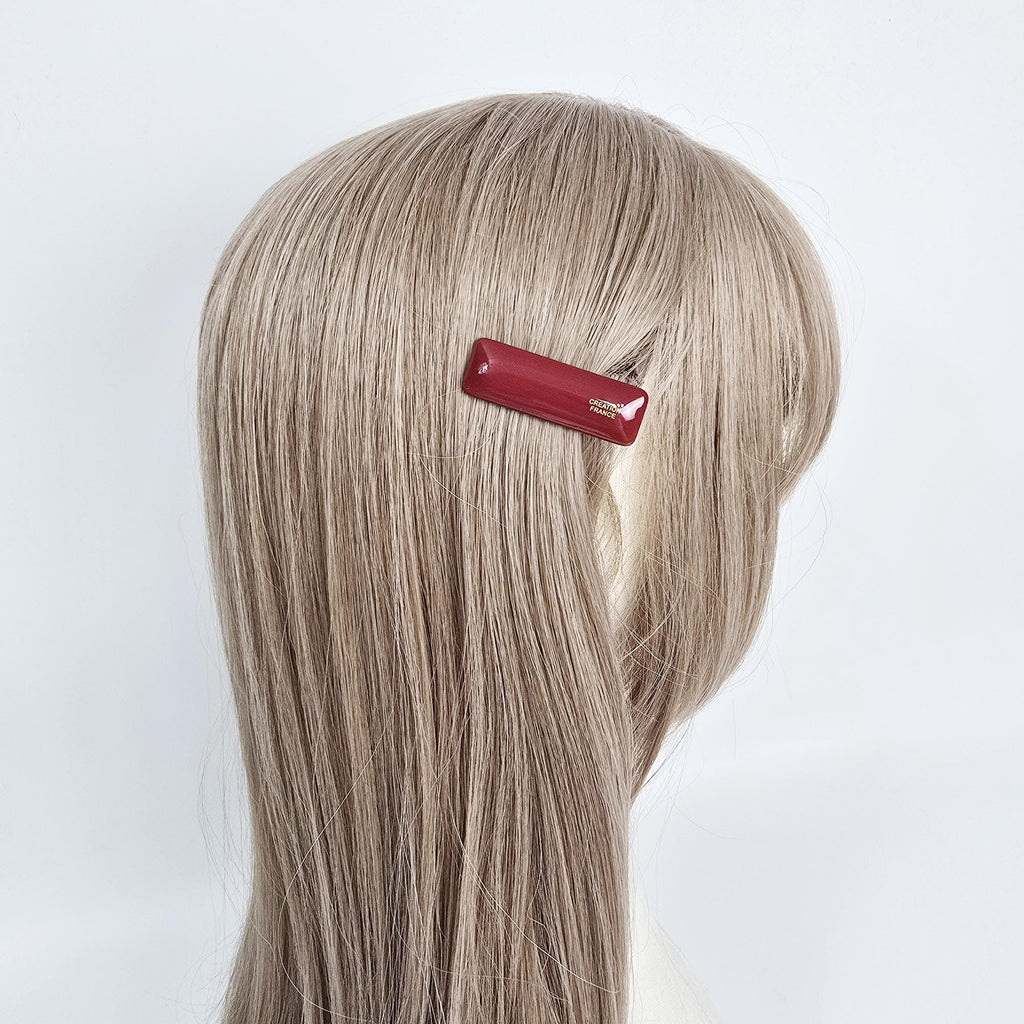 Rounded Straight Mini Hair Claw Clip (1.9 Inch) / Tortoise Shell Frech Pin / Alligator Hair Clip for Woman