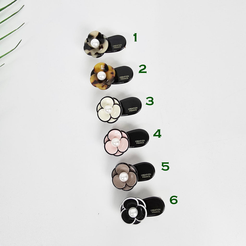 Pastel Small Pansy Mini Hair Claw Clip (1.6 Inch) / Tortoise Shell Frech Pin / Alligator Hair Clip for Woman