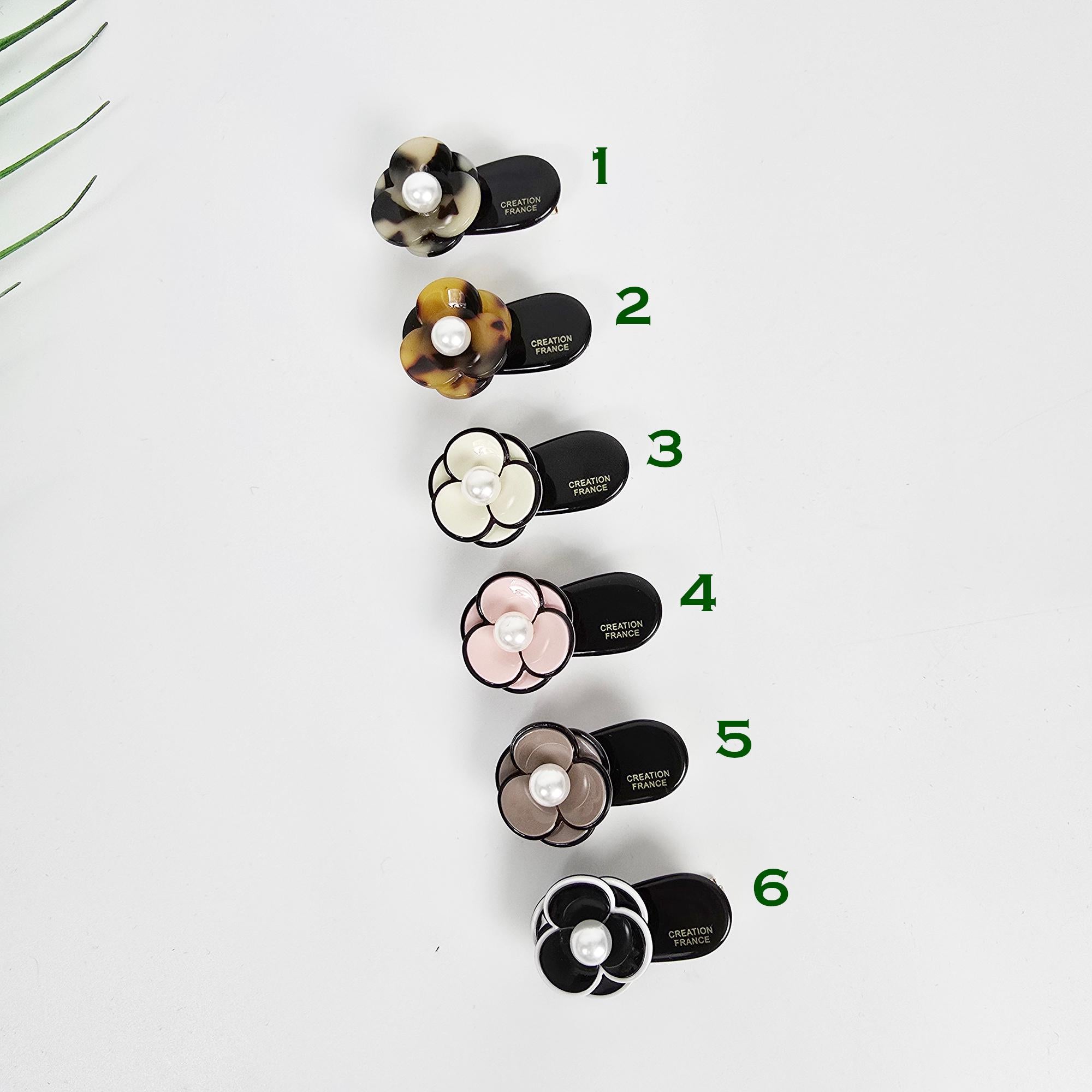 Pastel Small Pansy Mini Hair Claw Clip (1.6 Inch) / Tortoise Shell Frech Pin / Alligator Hair Clip for Woman