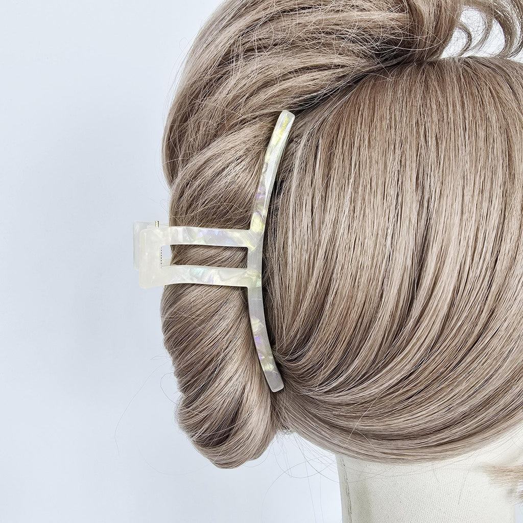 Rectangular Curve Straight Hair Claw Clip (4.8 Inch) / Elegance French Hair Pin / Hair Barrette for Woman