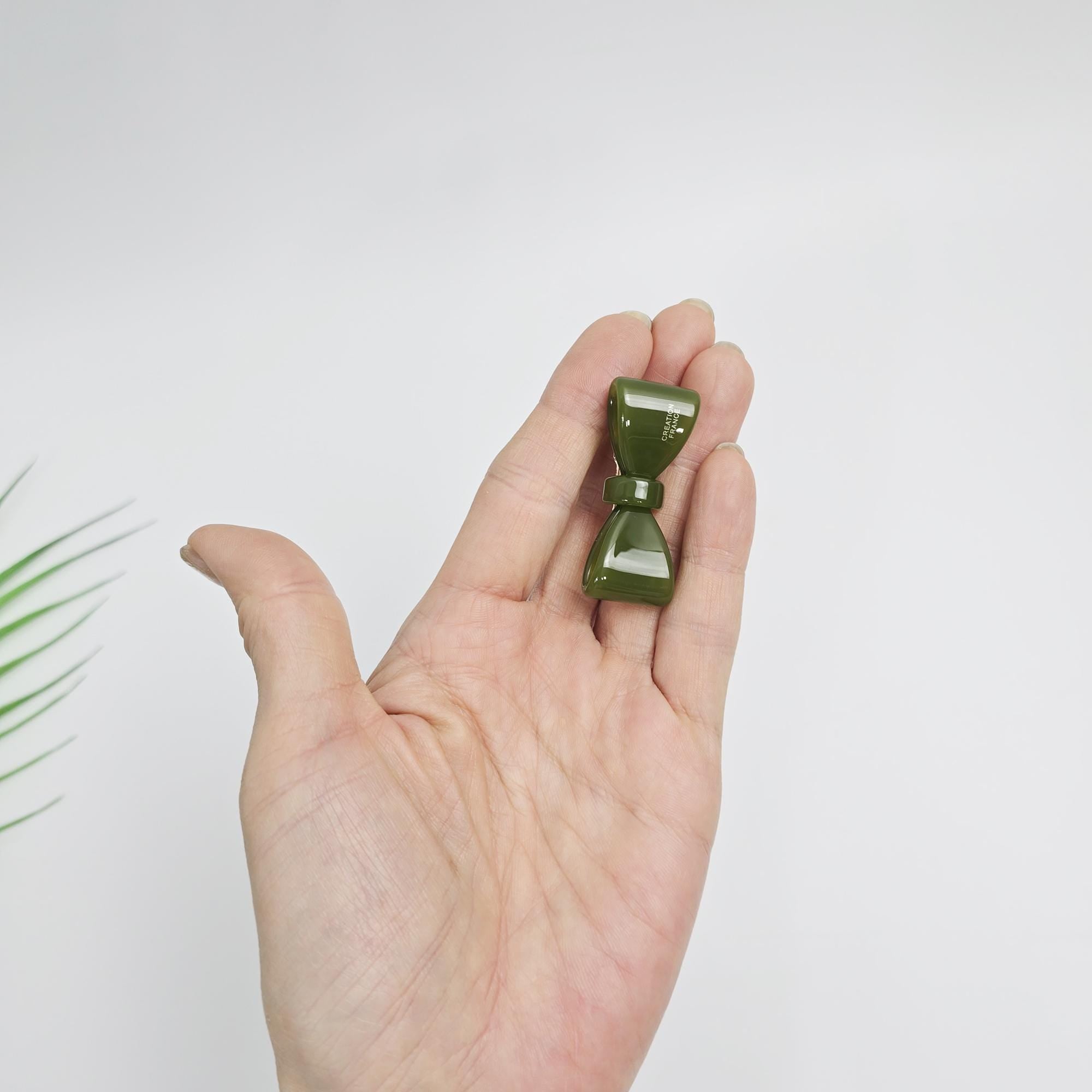 Mini Ribbon Hair Claw Clip (1.8 Inch) / Tortoise Shell Frech Pin / Alligator Hair Clip for Woman