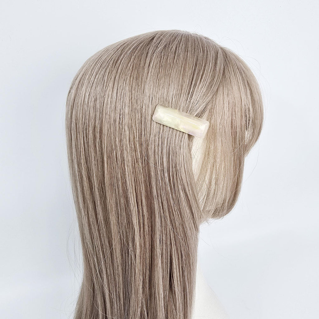 Rounded Straight Mini Hair Claw Clip (1.9 Inch) / Tortoise Shell Frech Pin / Alligator Hair Clip for Woman