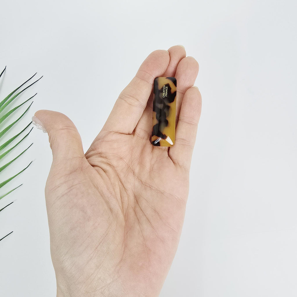 Rounded Straight Mini Hair Claw Clip (1.9 Inch) / Tortoise Shell Frech Pin / Alligator Hair Clip for Woman