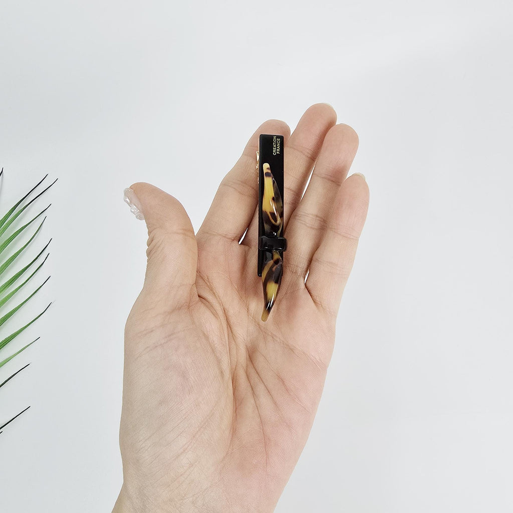 Lip Bow Mini Hair Claw Clip (3.1 Inch) / Tortoise Shell Frech Pin / Alligator Hair Clip for Woman