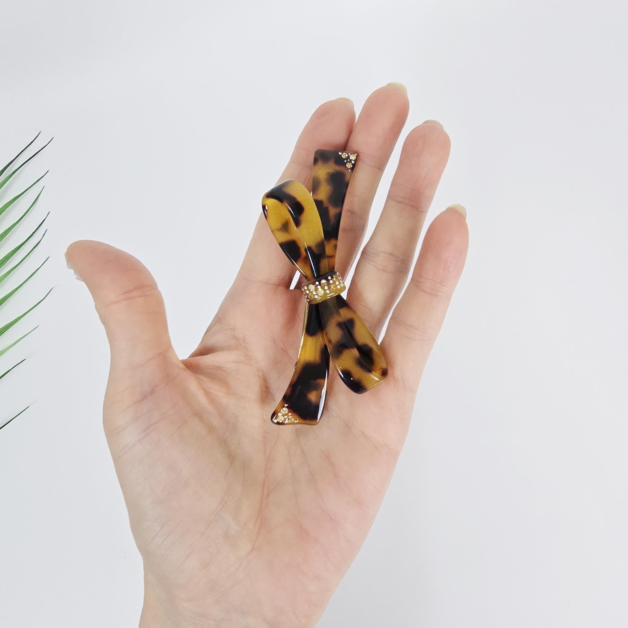 Luxurious Sparkle Ribbon Barrette (3.7 Inch) / Elegance French Hair Pin / Automatic Hair Clip