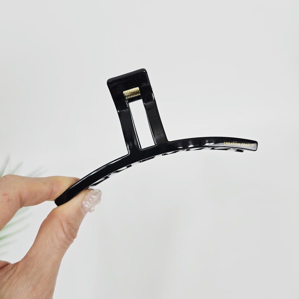 Rectangular Curve Straight Hair Claw Clip (4.8 Inch) / Elegance French Hair Pin / Hair Barrette for Woman