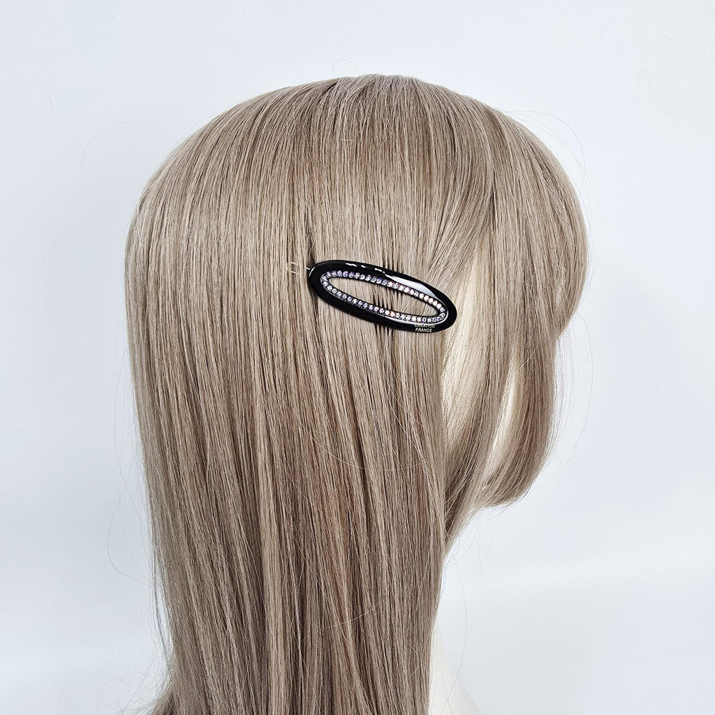 Gleam Loop Cubic Bobby Pin (2.2 Inch) / Tortoise Shell French Hair Pin Clip / Bow Barrette