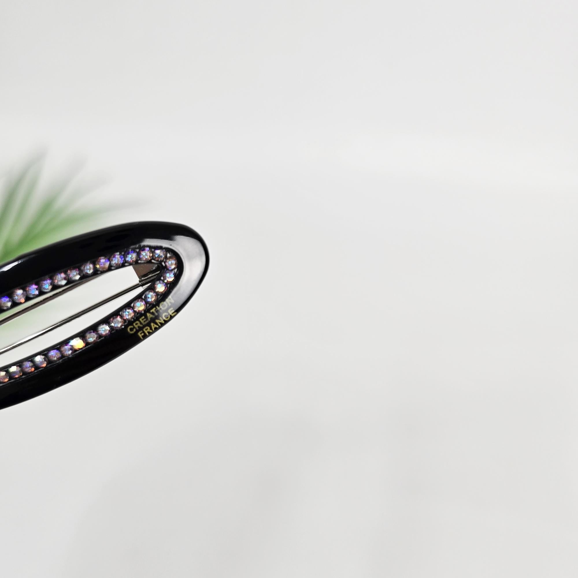 Gleam Loop Cubic Bobby Pin (2.2 Inch) / Tortoise Shell French Hair Pin Clip / Bow Barrette