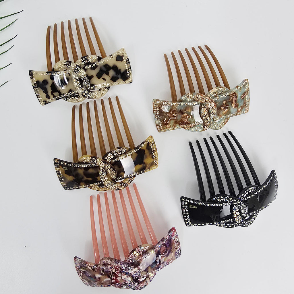 Sparkling Chain Non-Slip Updo Hair Stick (3.9 Inch) / Luxurious French Hair Pin / Hair Fork for Woman