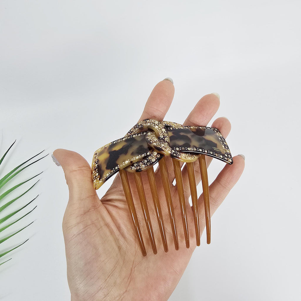 Sparkling Chain Non-Slip Updo Hair Stick (3.9 Inch) / Luxurious French Hair Pin / Hair Fork for Woman