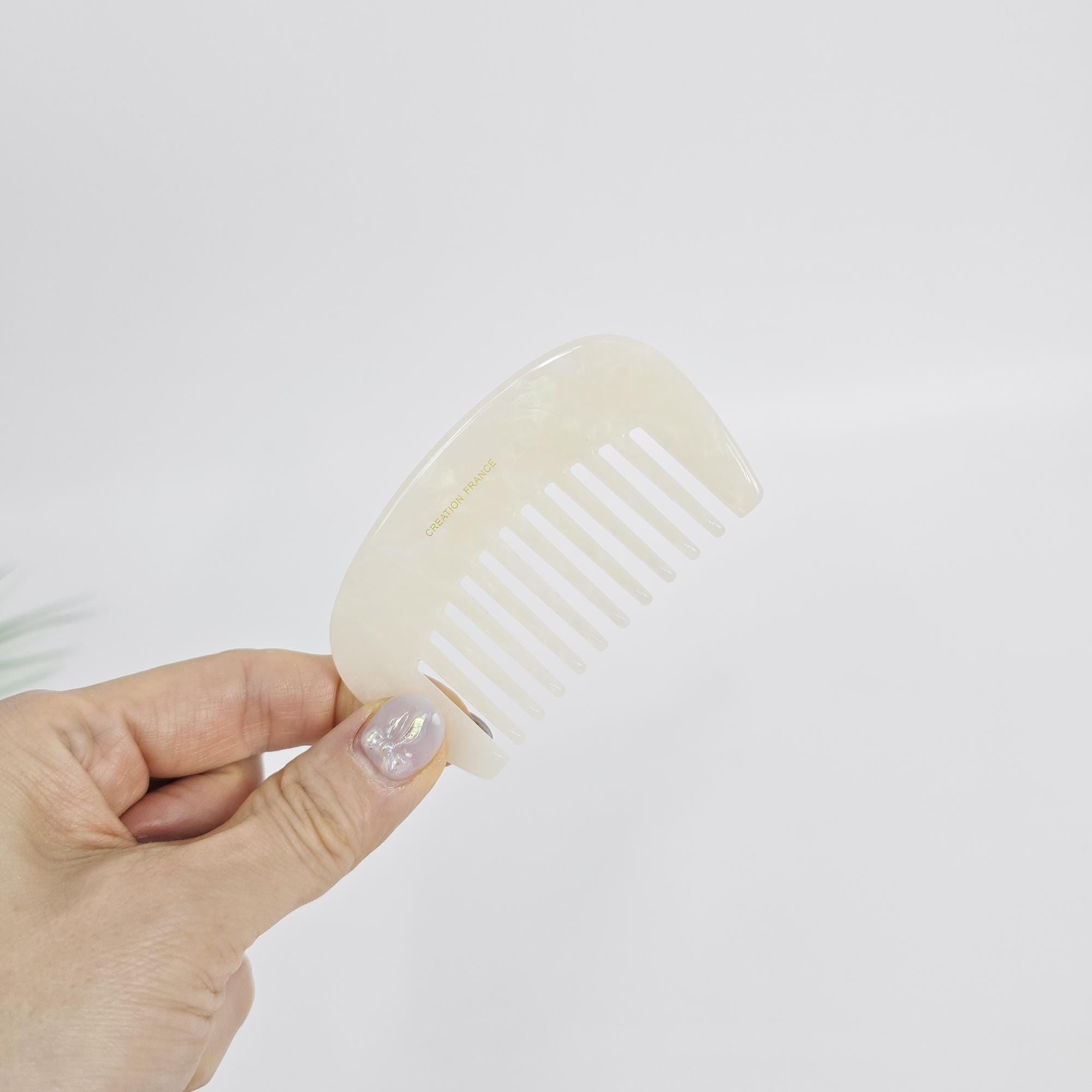Compact Round Mini Portable Hair Comb (3.3 Inch) / Curly Hair Comb Hair Brush / Hair Accessory for Woman