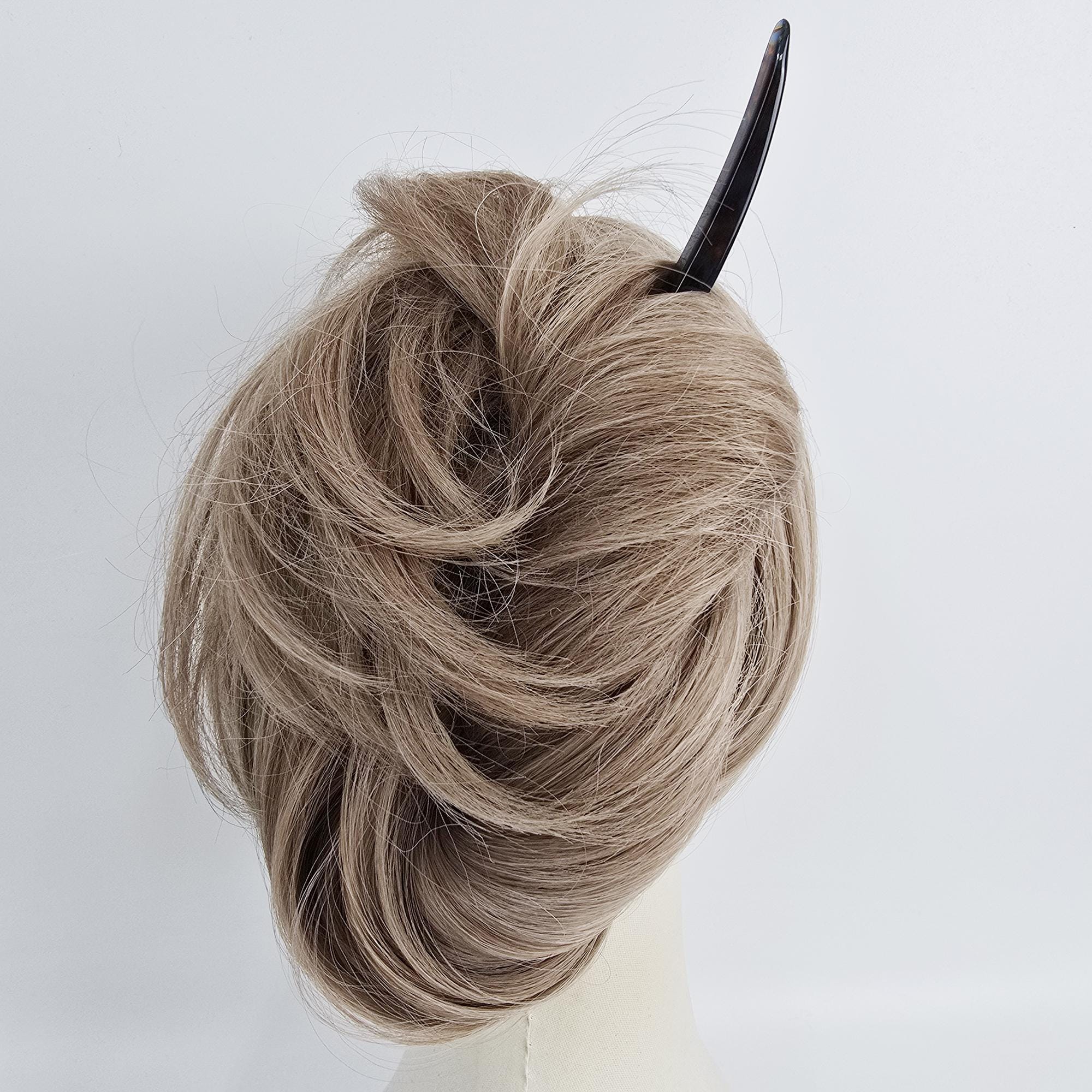 Thunder Straight Updo Hair Stick (7.1 Inch) / Tortoise Shell French Hair Pin / Hair Fork for Thick Hair