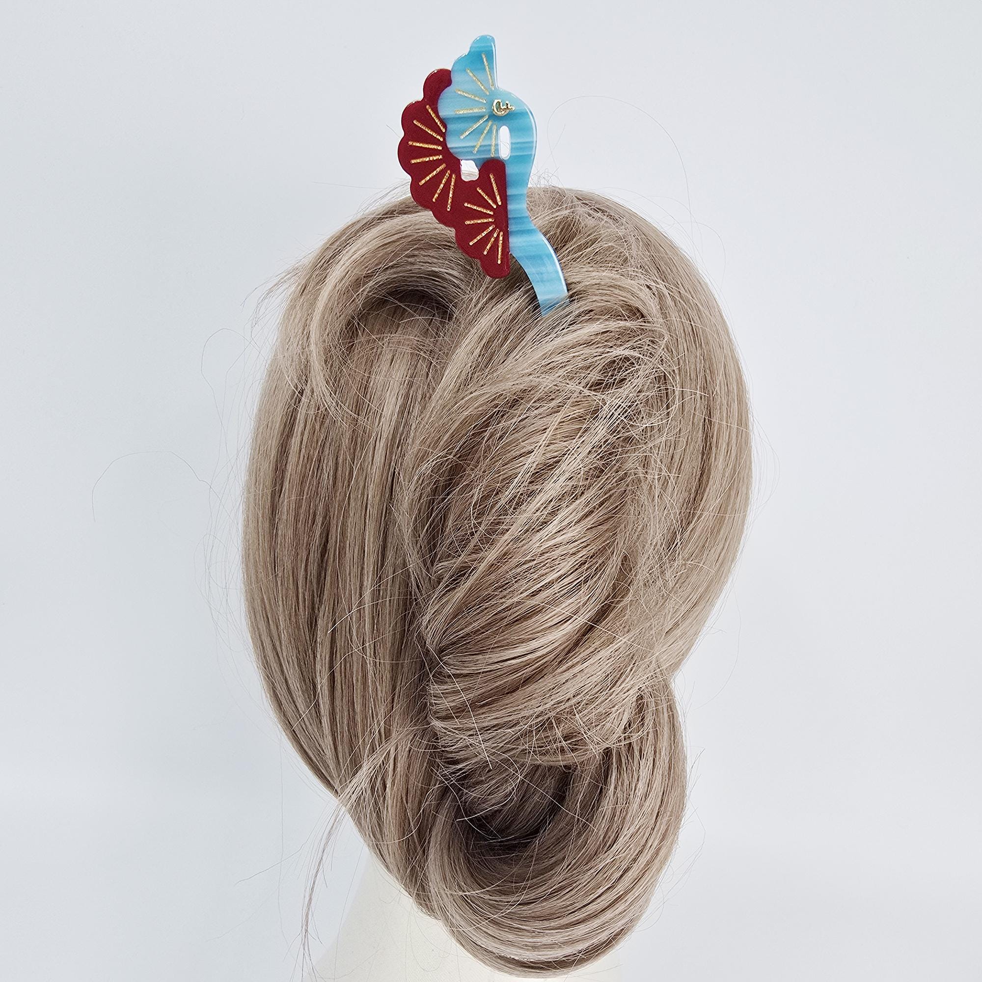 Mystic Fine Pine Straight Updo Hair Stick (7.1 Inch) / Tortoise Shell French Hair Pin / Hair Fork for Thick Hair