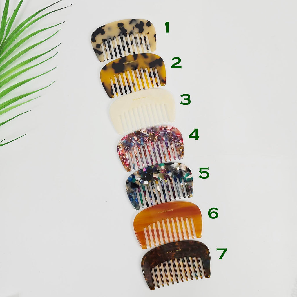 Compact Round Mini Portable Hair Comb (3.3 Inch) / Curly Hair Comb Hair Brush / Hair Accessory for Woman