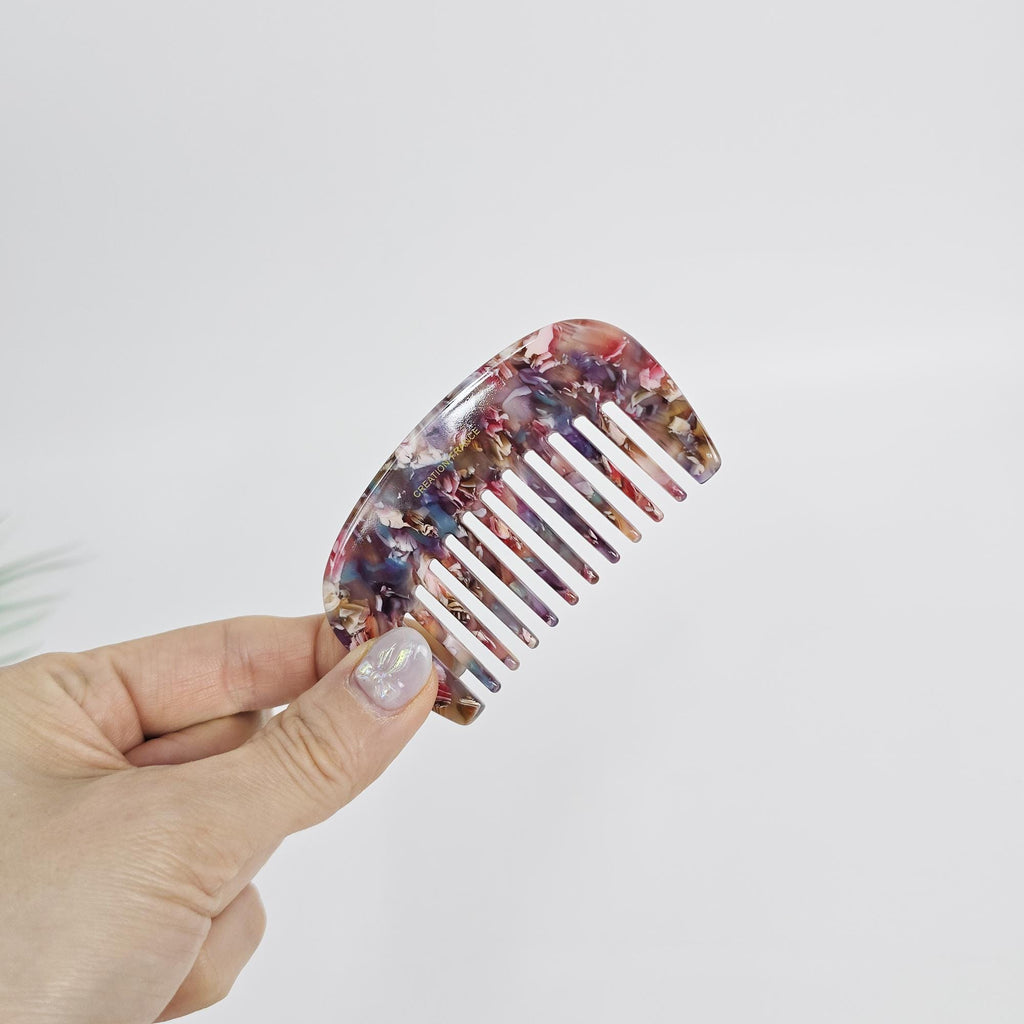 Compact Round Mini Portable Hair Comb (3.3 Inch) / Curly Hair Comb Hair Brush / Hair Accessory for Woman
