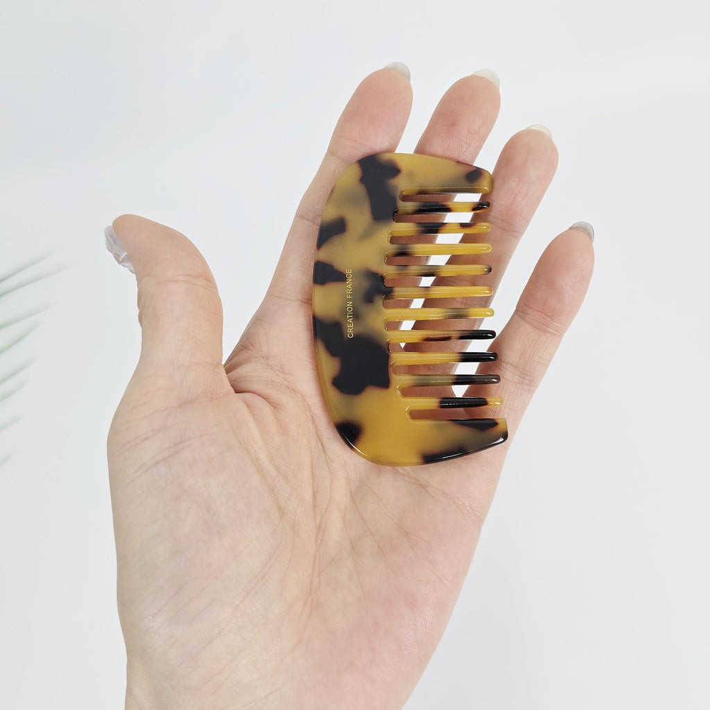 Compact Round Mini Portable Hair Comb (3.3 Inch) / Curly Hair Comb Hair Brush / Hair Accessory for Woman