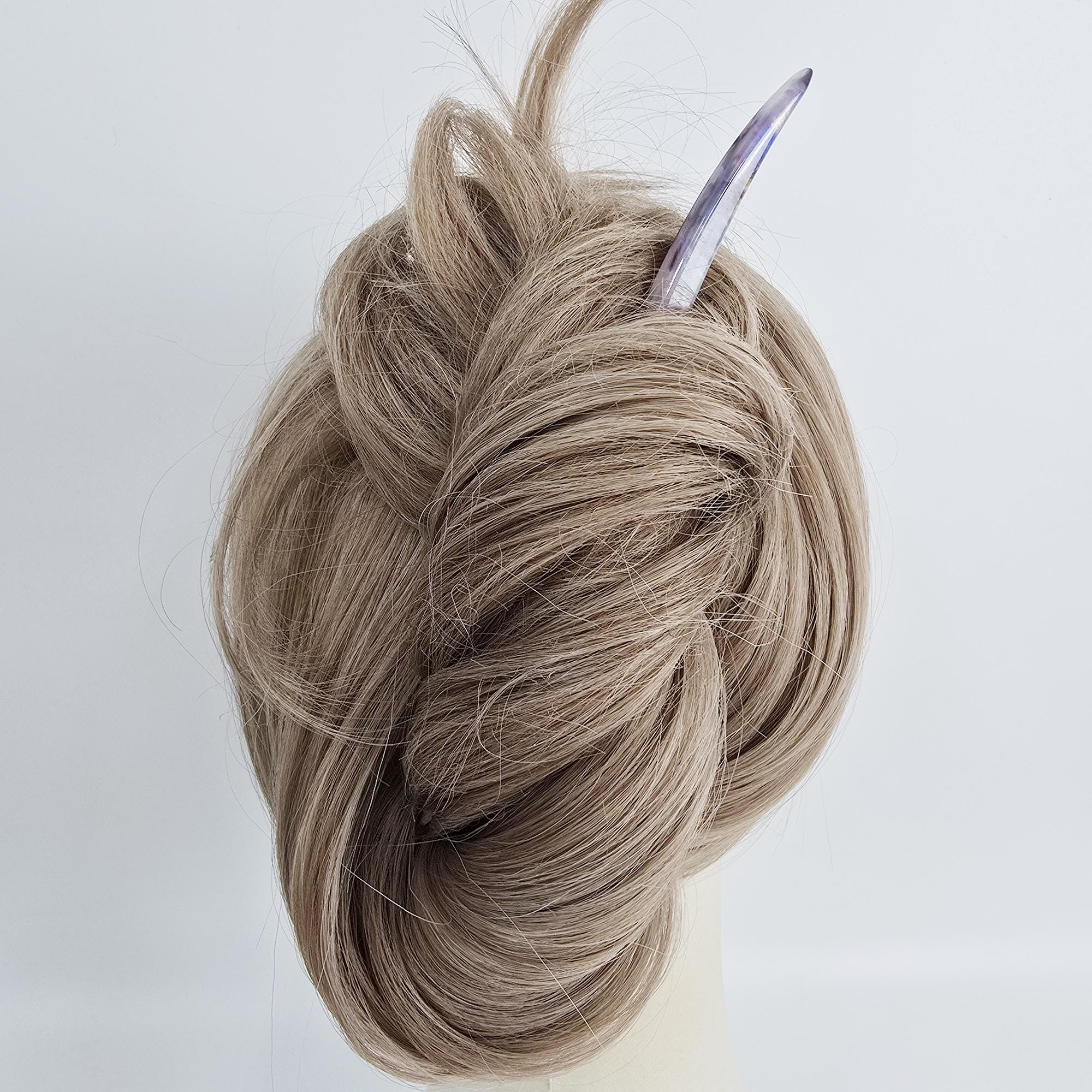 Thunder Straight Updo Hair Stick (7.1 Inch) / Tortoise Shell French Hair Pin / Hair Fork for Thick Hair