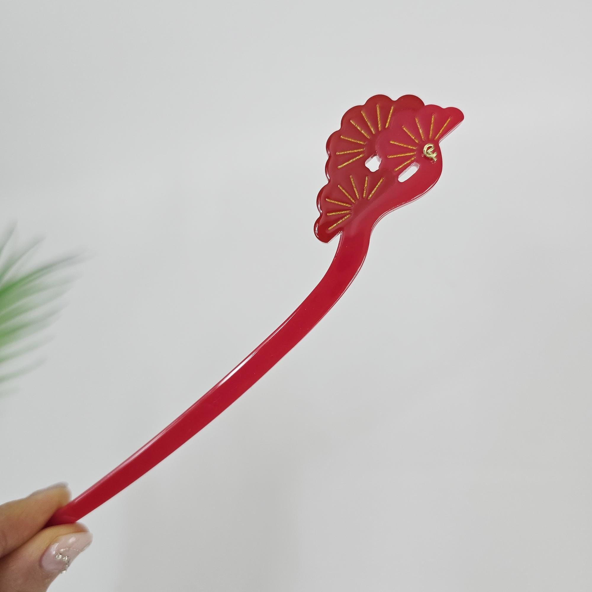 Mystic Fine Pine Straight Updo Hair Stick (7.1 Inch) / Tortoise Shell French Hair Pin / Hair Fork for Thick Hair