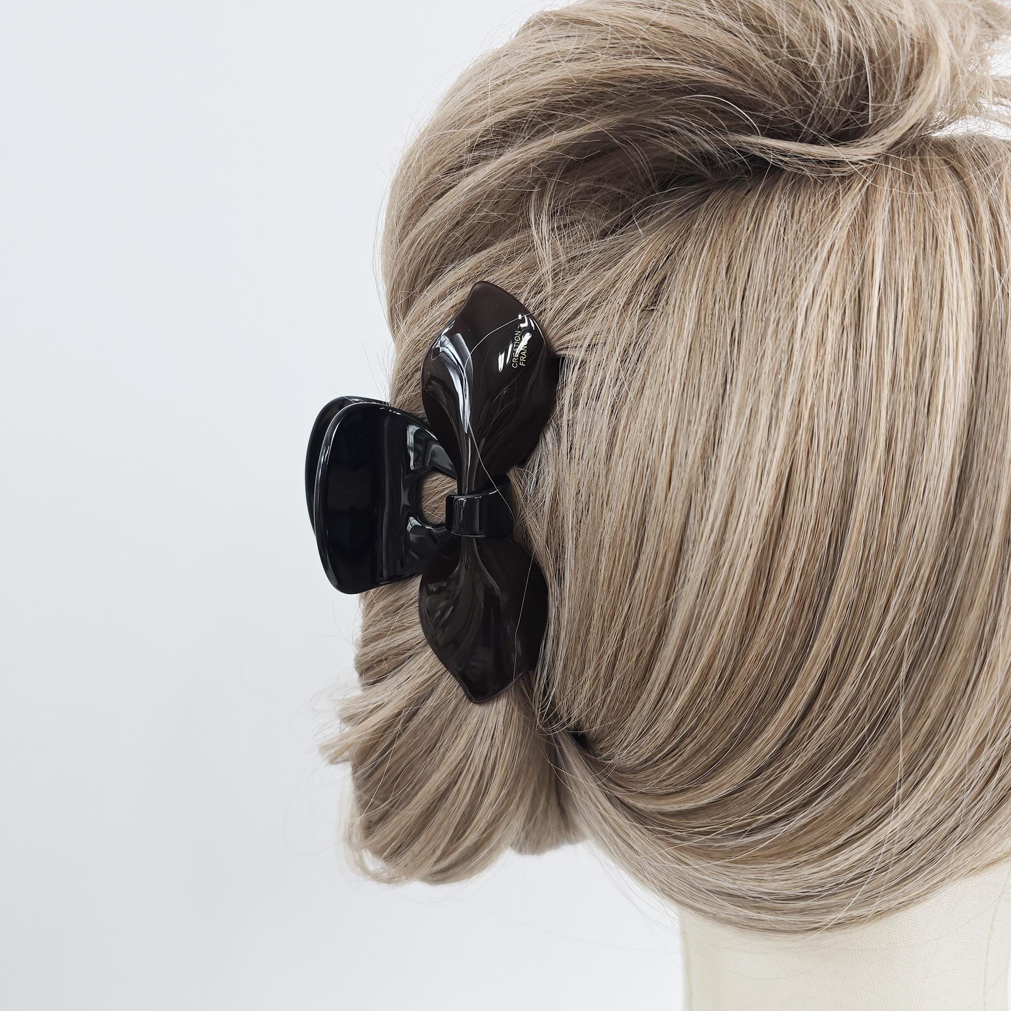 Romance Ribbon Updo Hair Claw Clip (4.0 Inch) / Elegance French Hair Pin / Hair Barrette for Woman