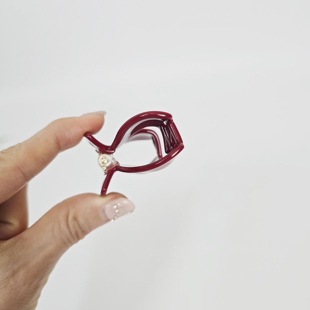 Pastel Color Red Dual Wing Hair Claw Clip (2.5 Inch) / Elegance French Hair Pin / Hair Barrette for Woman