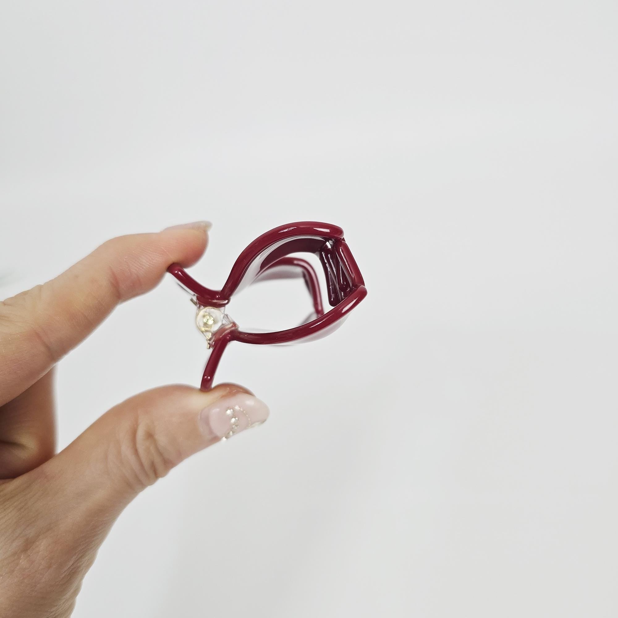 Pastel Color Red Dual Wing Hair Claw Clip (2.5 Inch) / Elegance French Hair Pin / Hair Barrette for Woman