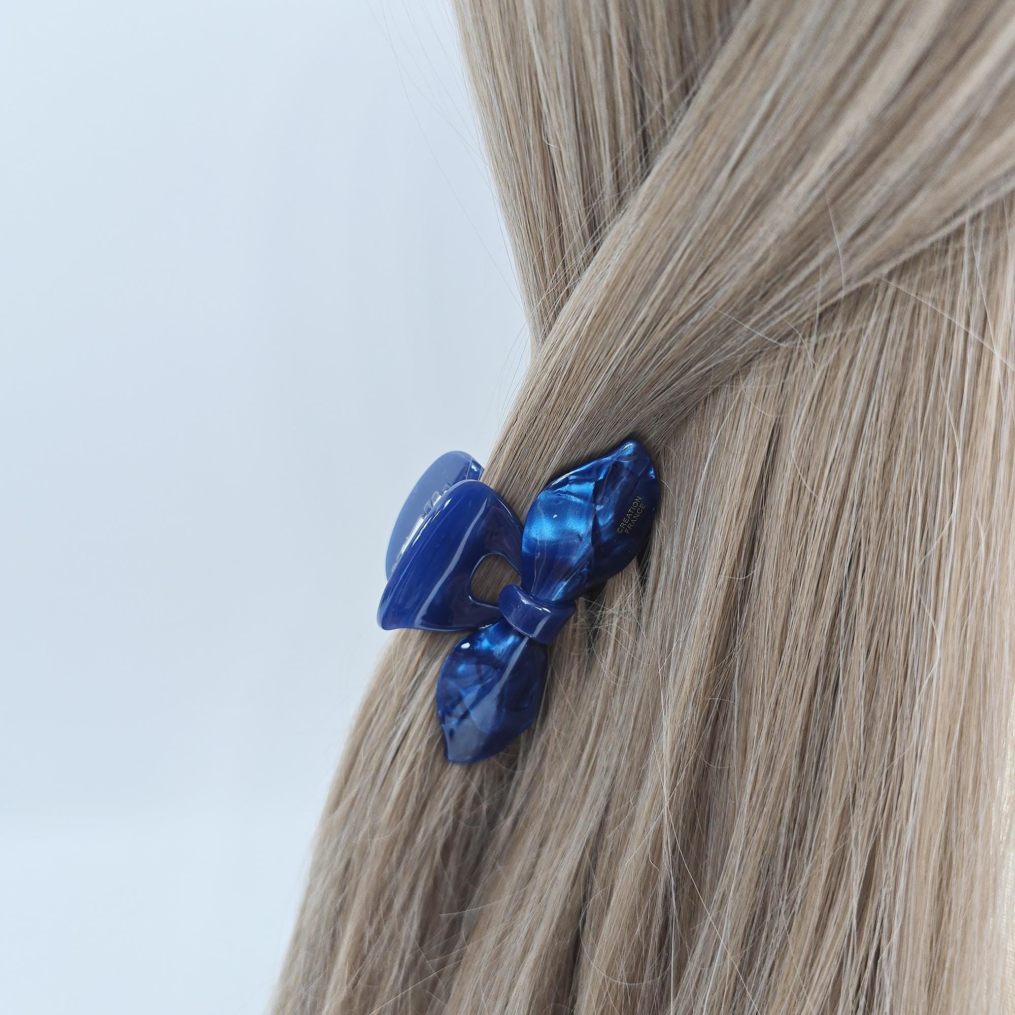 Romance Ribbon Half-Up Hair Claw Clip (3.2 Inch) / Elegance French Hair Pin / Hair Barrette for Woman