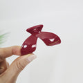 Pastel Color Red Dual Wing Hair Claw Clip (2.5 Inch) / Elegance French Hair Pin / Hair Barrette for Woman