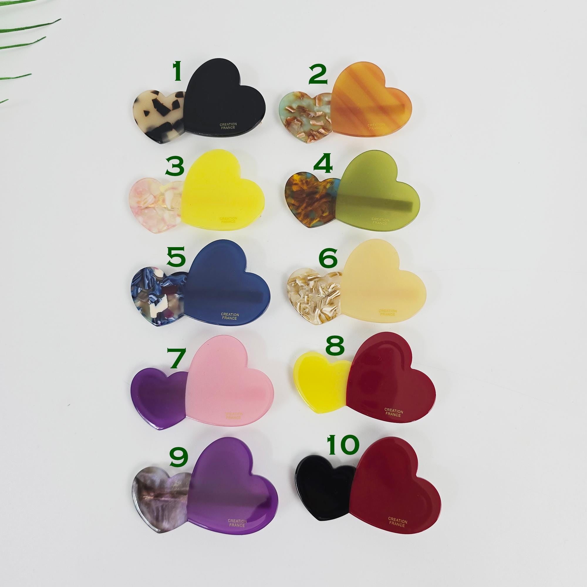 Cozy Heart Mini Side Hair Claw Clip (2.5 Inch) / Vivid Color French Pin / Alligator Hair Clip for Woman