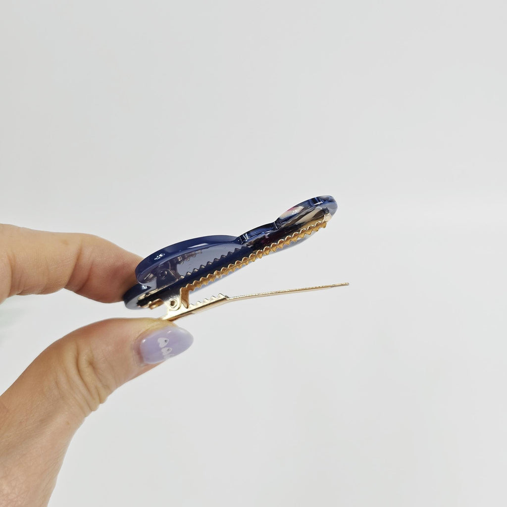 Cozy Heart Mini Side Hair Claw Clip (2.5 Inch) / Vivid Color French Pin / Alligator Hair Clip for Woman