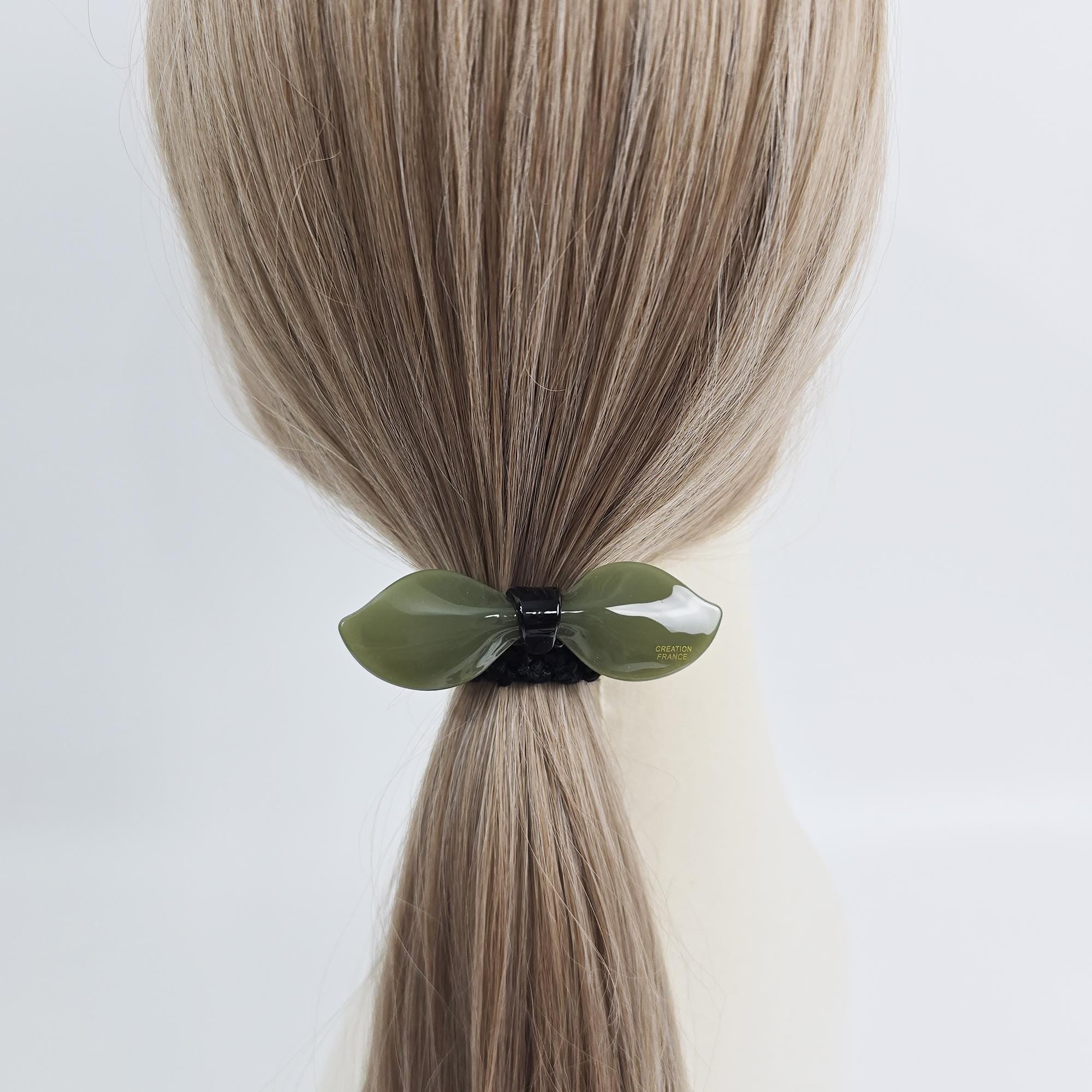 Romance Ribbon Thick Ponytail Hair Tie (3.3 Inch) / Simple Cute Ponytail Holder / Hair Accessory for Woman