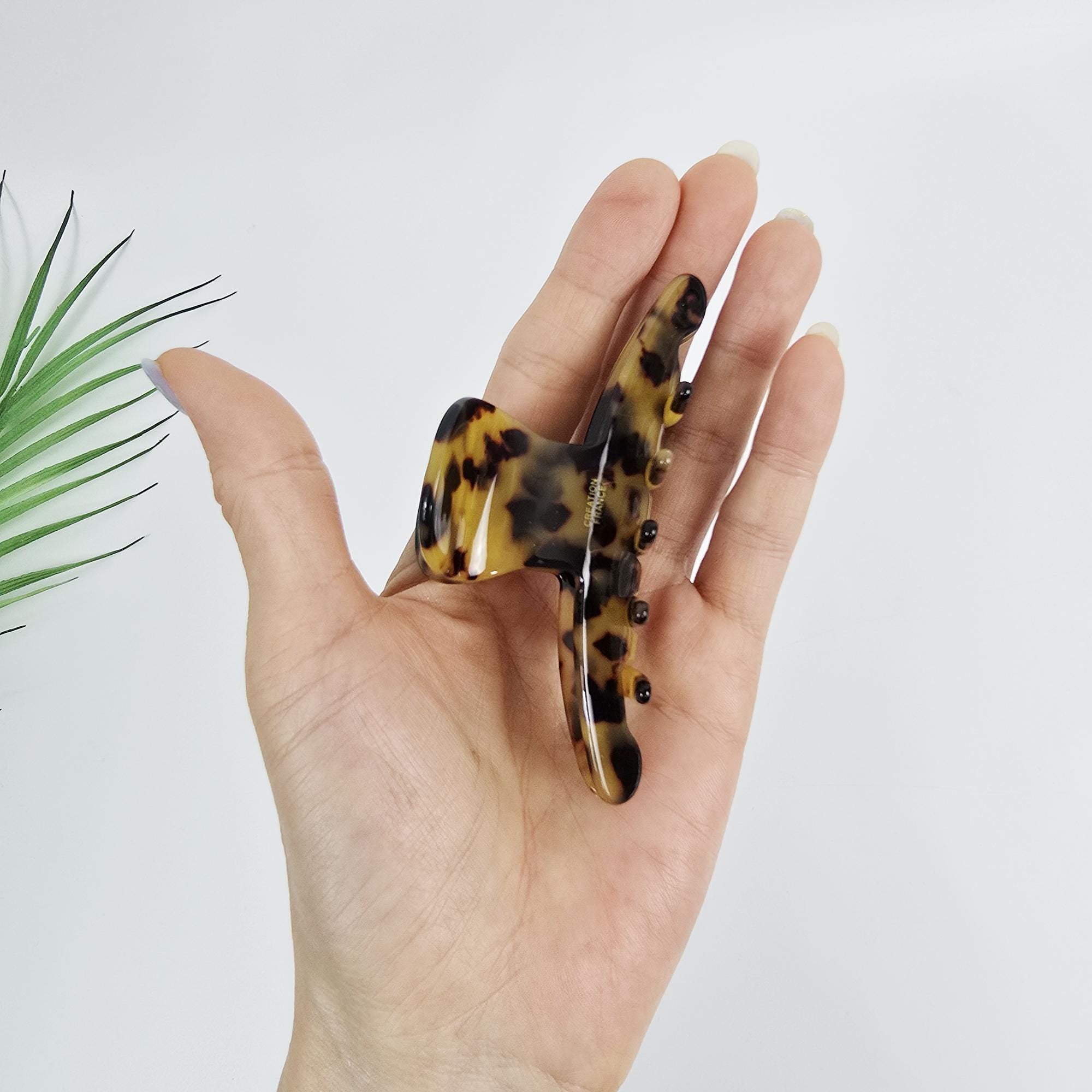 Tortoise Shell Half-Up Updo Hair Claw Clip (3.7 Inch) / Elegance French Hair Pin / Hair Barrette for Woman