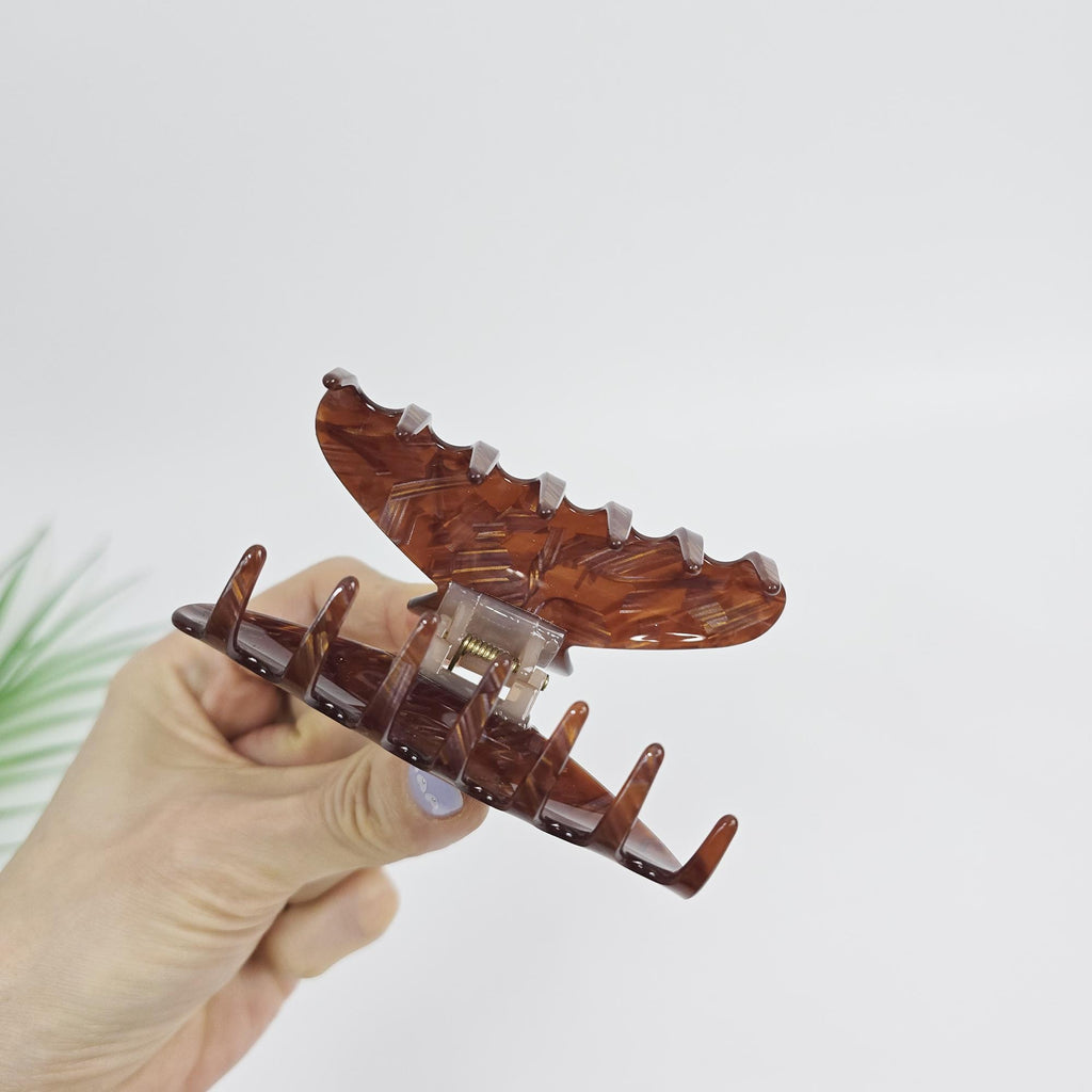 Flat Half Moon Half-Up Updo Hair Claw Clip (3.1 Inch) / Elegance French Hair Pin / Hair Barrette for Woman