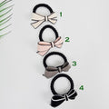 Pastel Color Big Ribbon Thick Ponytail Hair Tie (3.1 Inch) / Simple Cute Ponytail Holder / Hair Accessory for Woman