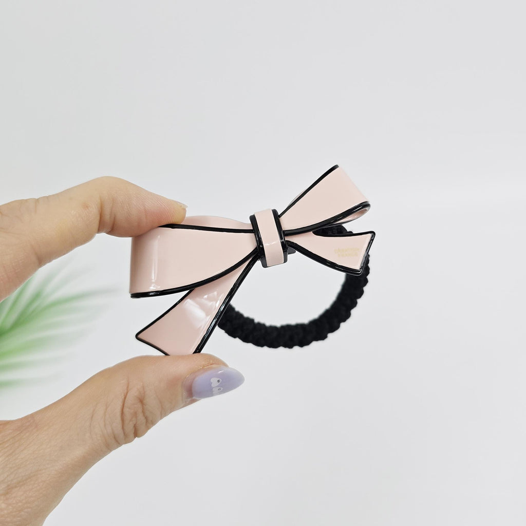 Pastel Color Big Ribbon Thick Ponytail Hair Tie (3.1 Inch) / Simple Cute Ponytail Holder / Hair Accessory for Woman