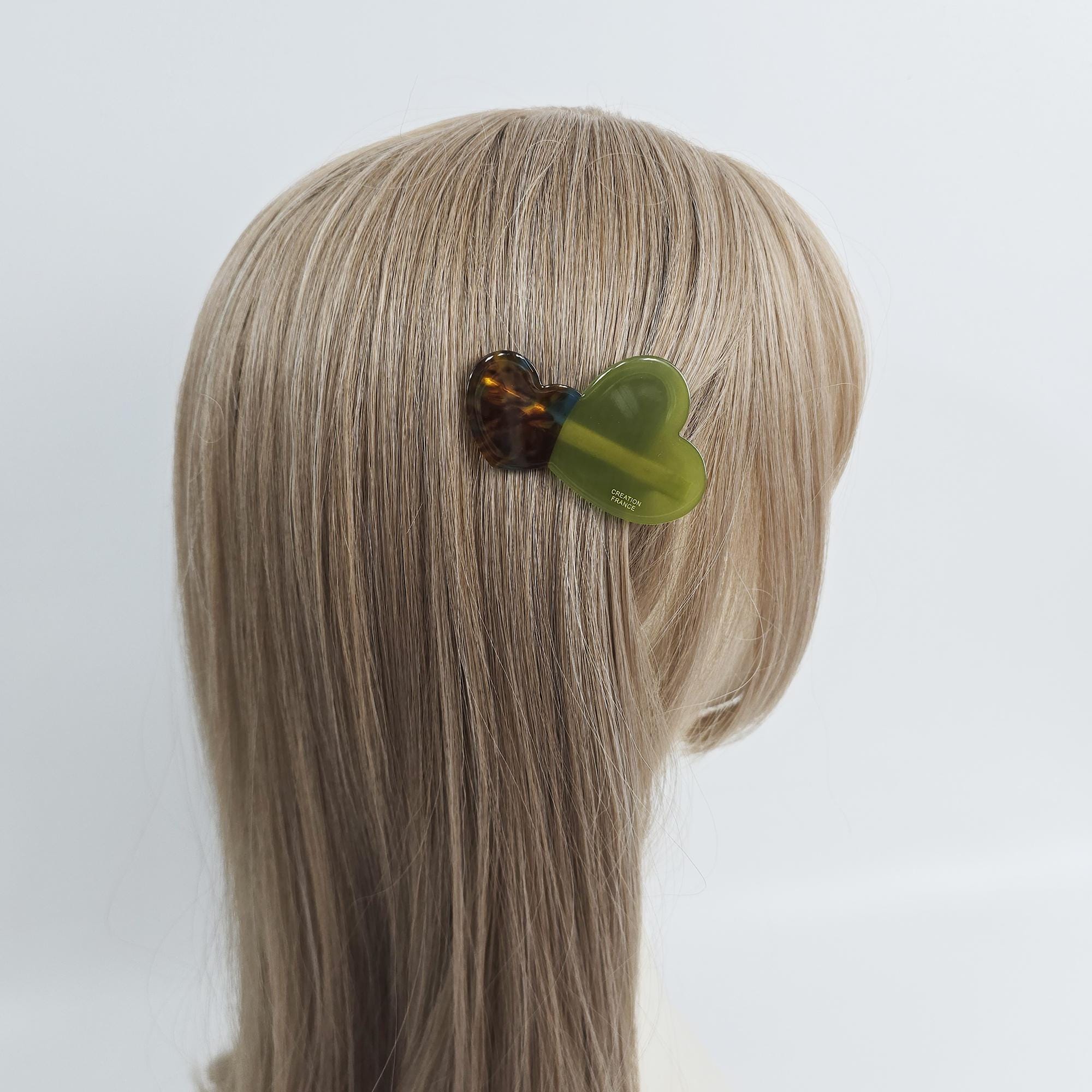 Cozy Heart Mini Side Hair Claw Clip (2.5 Inch) / Vivid Color French Pin / Alligator Hair Clip for Woman