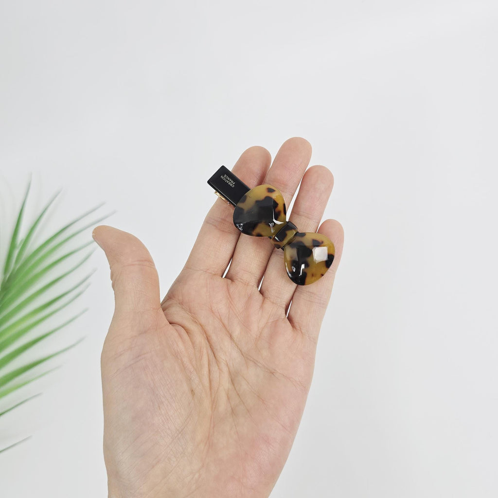 Cutting Bow Ribbon Mini Side Hair Claw Clip (2.6 Inch) / Vivid Color French Pin / Alligator Hair Clip for Woman