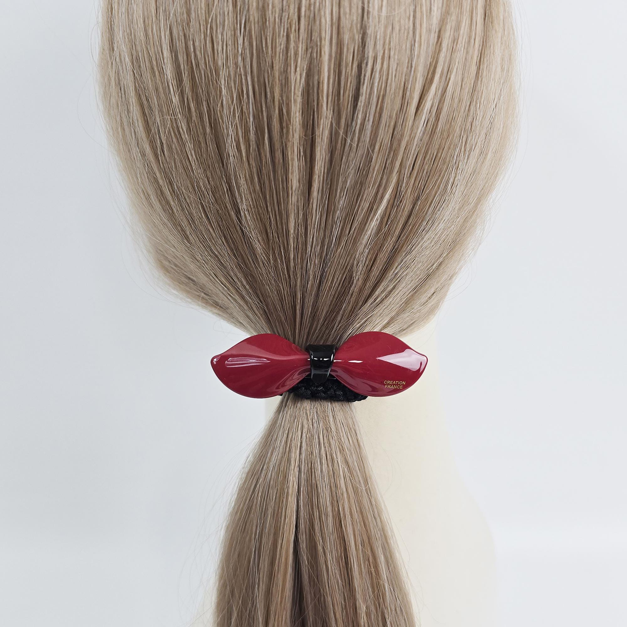 Romance Ribbon Thick Ponytail Hair Tie (3.3 Inch) / Simple Cute Ponytail Holder / Hair Accessory for Woman