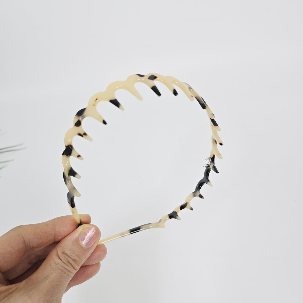 Slicked Back Comb Headband for Washing Face / Tortoise Shell French Hair Pin / Hair Accessory for Woman / Acrylic Alice Headband