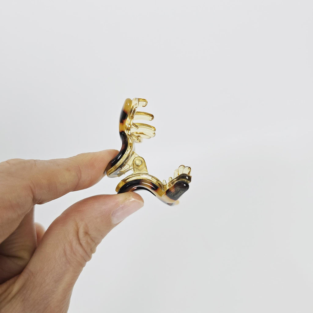 Summer Mini Twist Half-Up Hair Claw Clip (1.7 Inch) / Vivid Color French Pin / Alligator Hair Clip for Woman