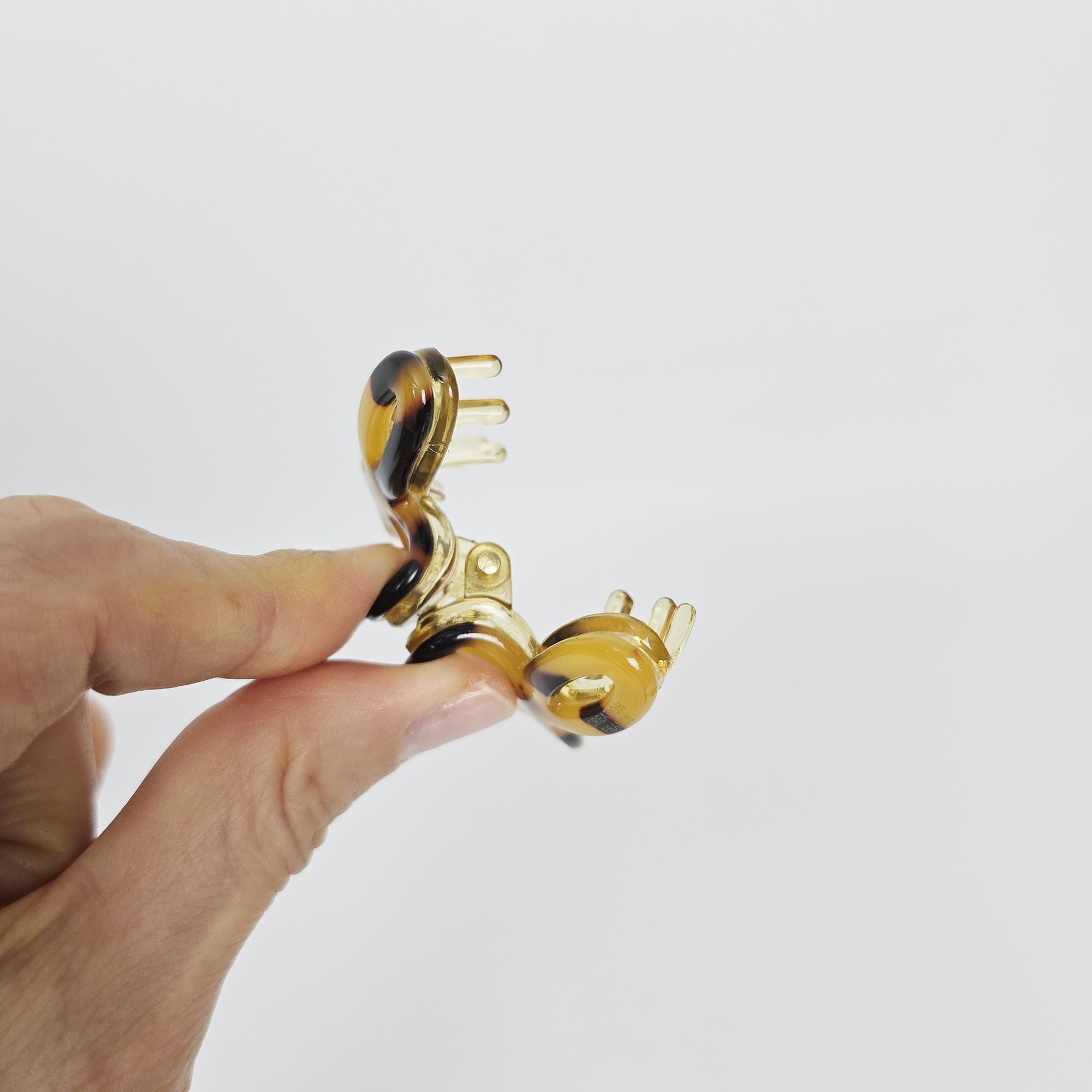 Summer Mini Round Ribbon Hair Claw Clip (1.7 Inch) / Vivid Color French Pin / Alligator Hair Clip for Woman