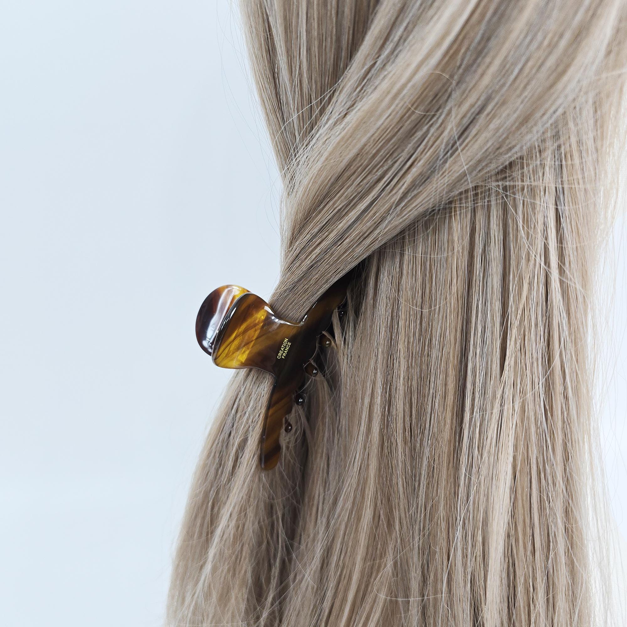 Tortoise Shell Half-Up Updo Hair Claw Clip (3.7 Inch) / Elegance French Hair Pin / Hair Barrette for Woman