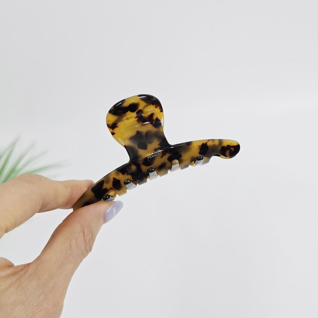 Tortoise Shell Half-Up Updo Hair Claw Clip (3.7 Inch) / Elegance French Hair Pin / Hair Barrette for Woman