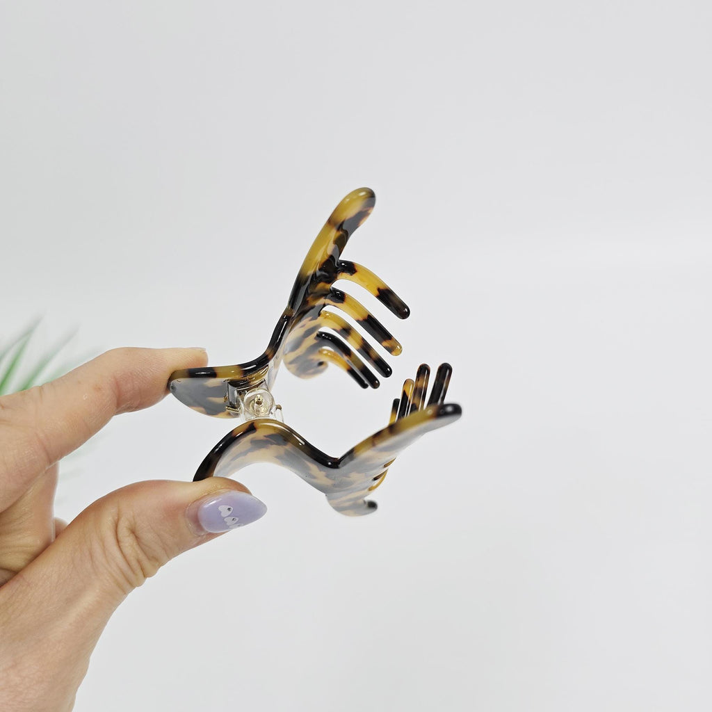 Tortoise Shell Half-Up Updo Hair Claw Clip (3.7 Inch) / Elegance French Hair Pin / Hair Barrette for Woman