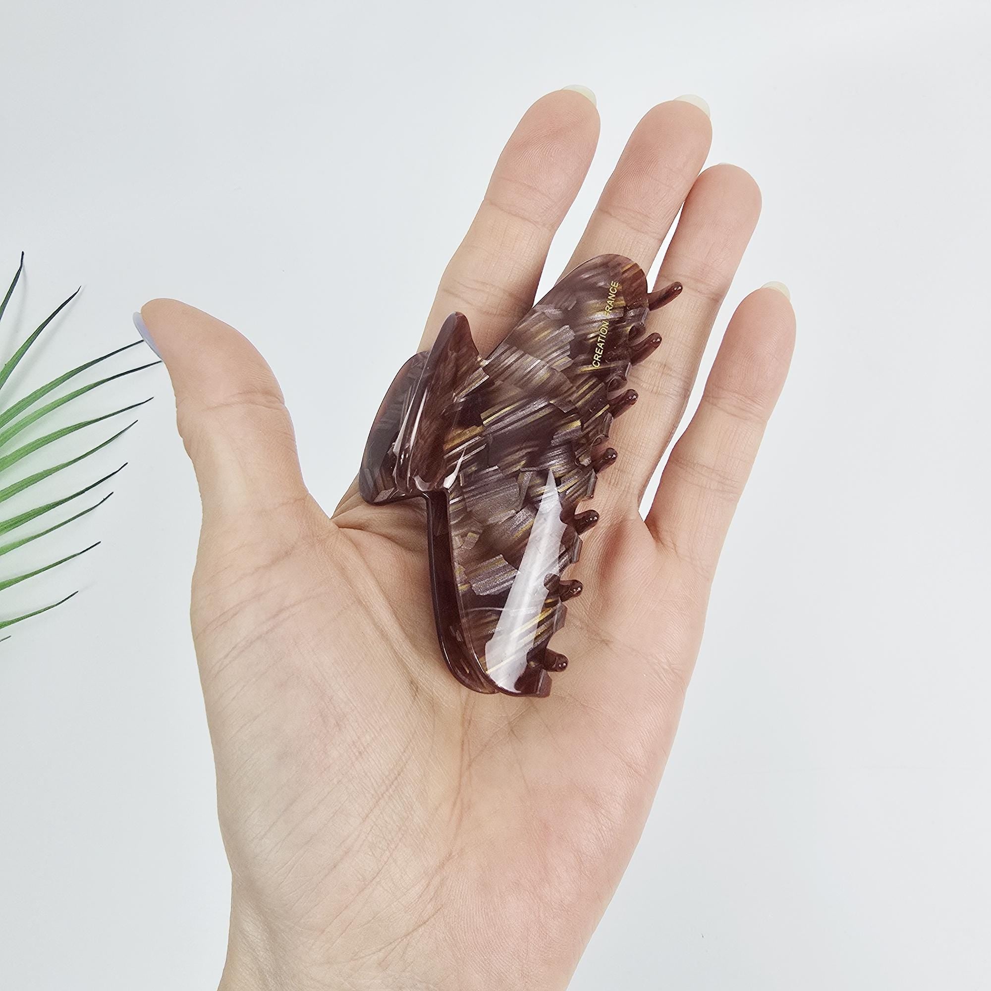 Flat Half Moon Half-Up Updo Hair Claw Clip (3.1 Inch) / Elegance French Hair Pin / Hair Barrette for Woman