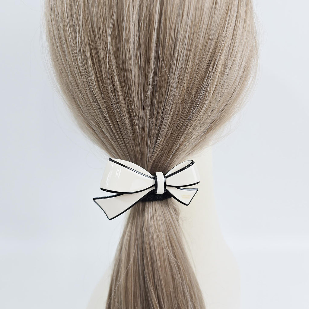Pastel Color Big Ribbon Thick Ponytail Hair Tie (3.1 Inch) / Simple Cute Ponytail Holder / Hair Accessory for Woman