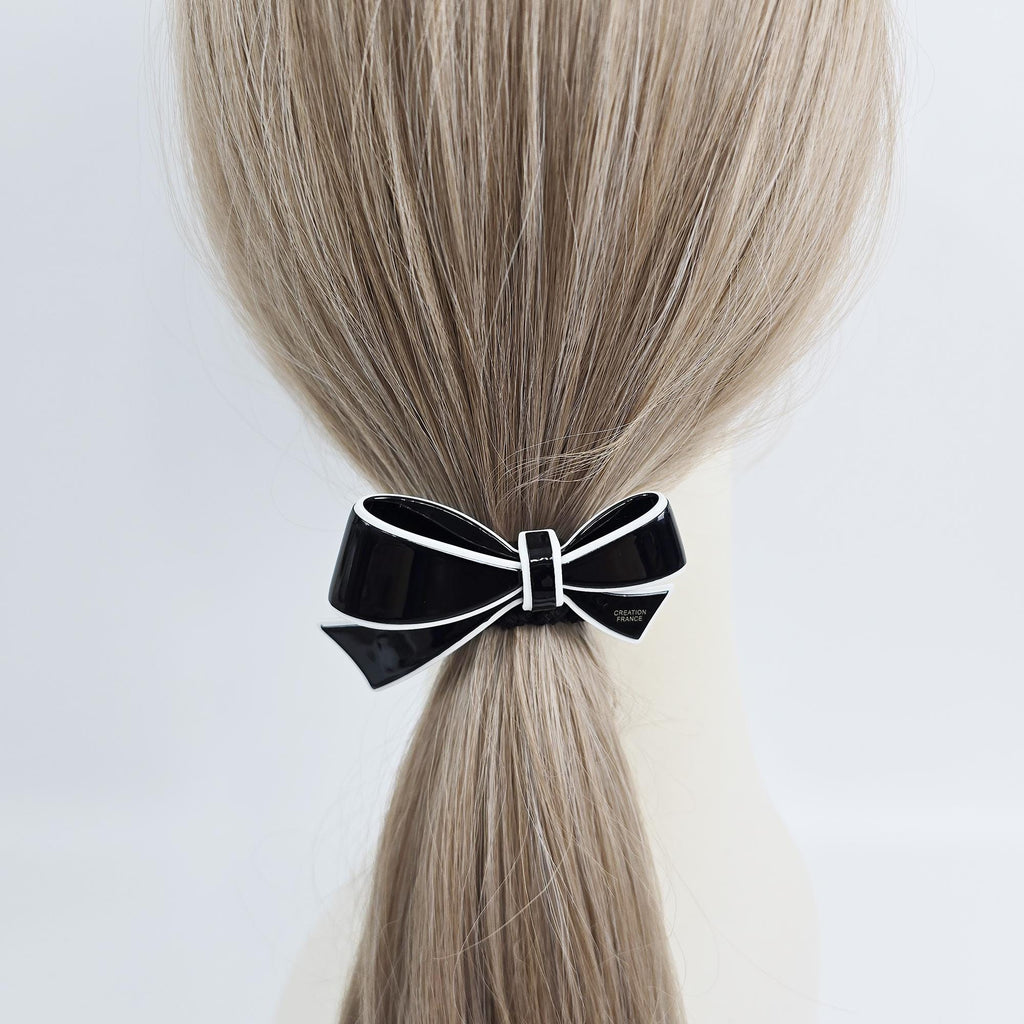 Pastel Color Big Ribbon Thick Ponytail Hair Tie (3.1 Inch) / Simple Cute Ponytail Holder / Hair Accessory for Woman