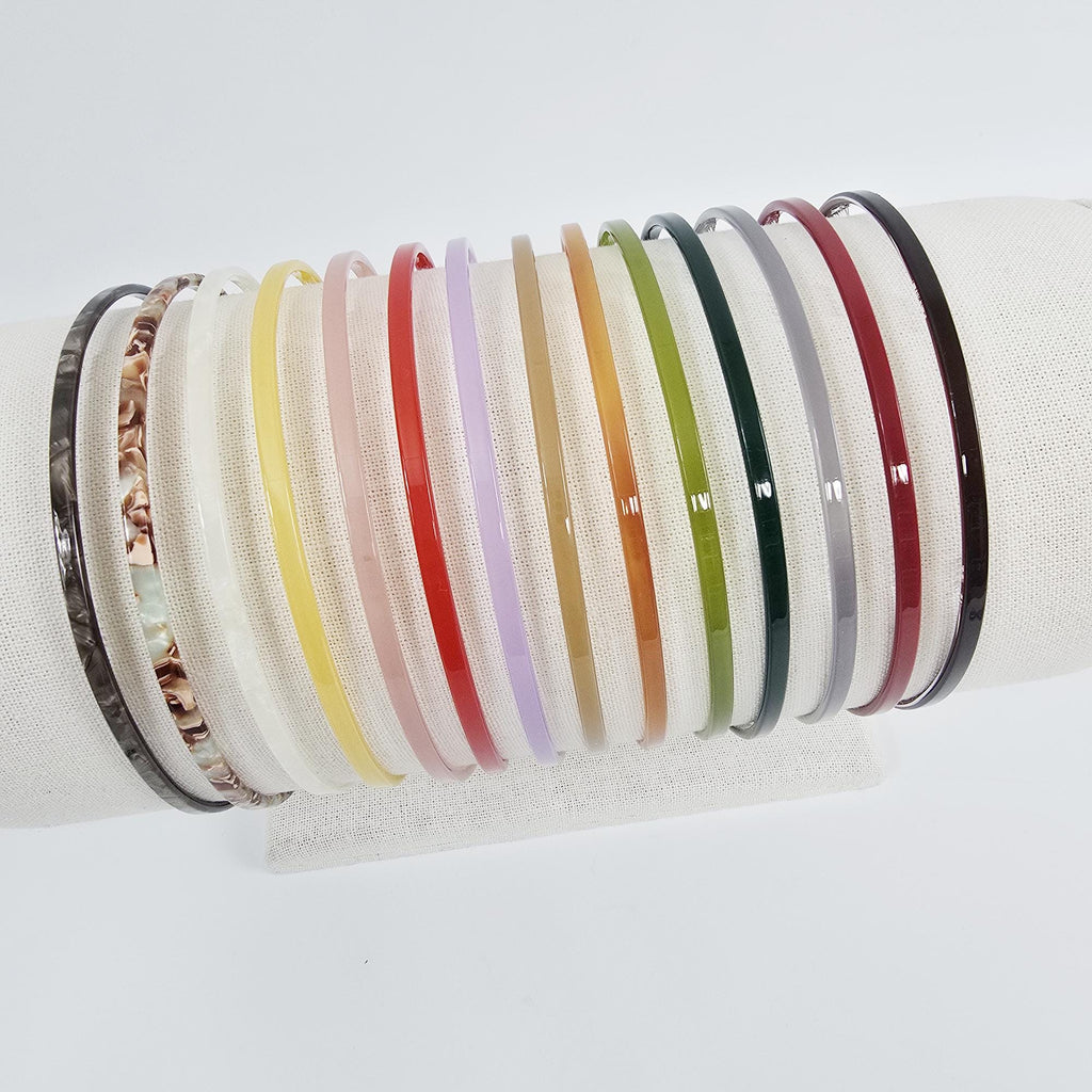 New Color Ultra Thin Headband (0.2 Inch) / Tortoise Shell French Hair Pin / Hair Accessory for Woman / Acrylic Alice Headband