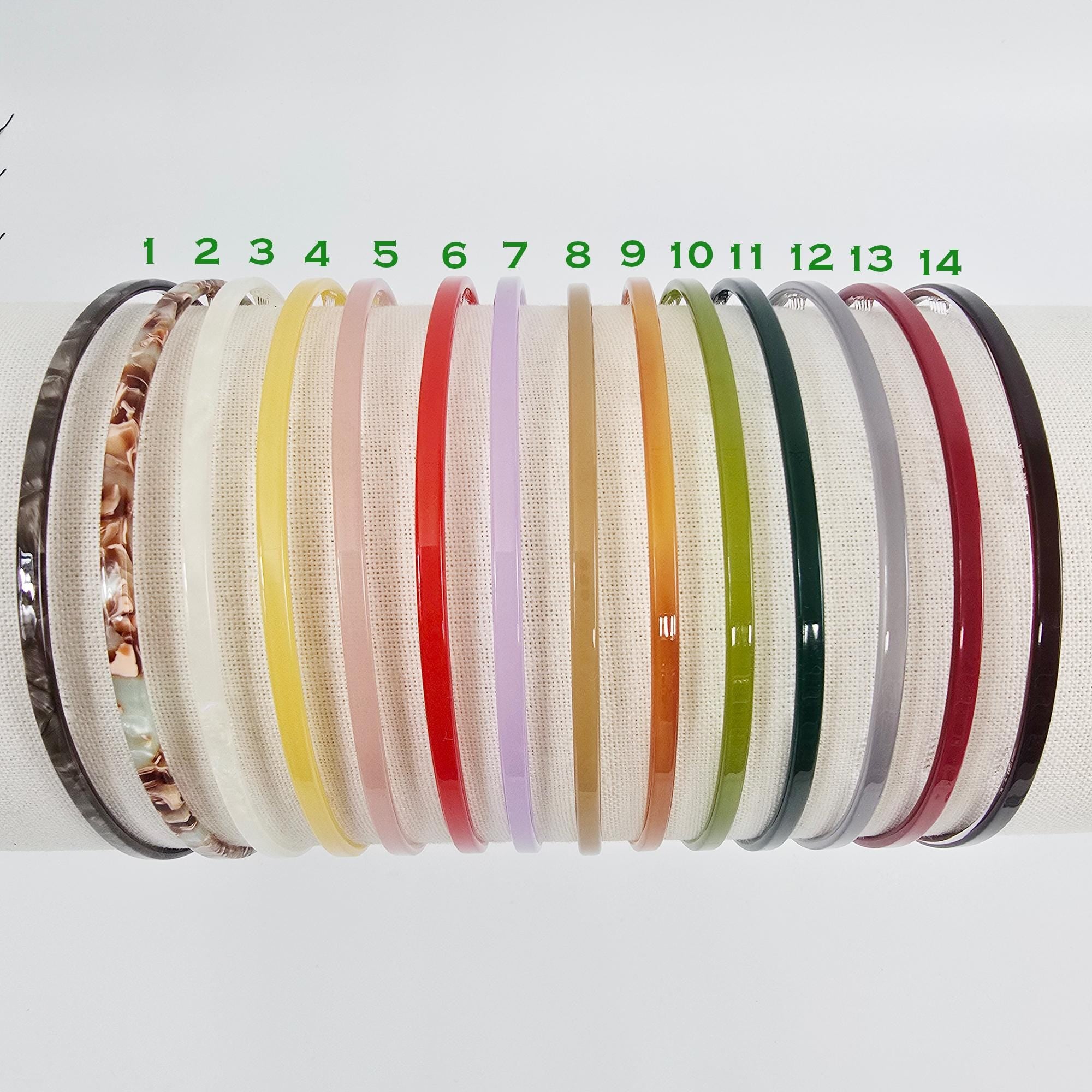 New Color Ultra Thin Headband (0.2 Inch) / Tortoise Shell French Hair Pin / Hair Accessory for Woman / Acrylic Alice Headband
